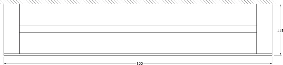 7711 Штанга для полотенца двойная 60 cm ARTWELLE Schwarz - Вид №1