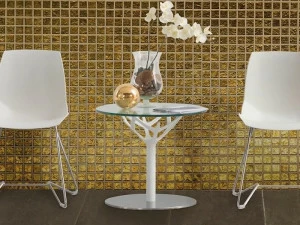 Caimi Brevetti Круглый стеклянный журнальный столик Cicerone