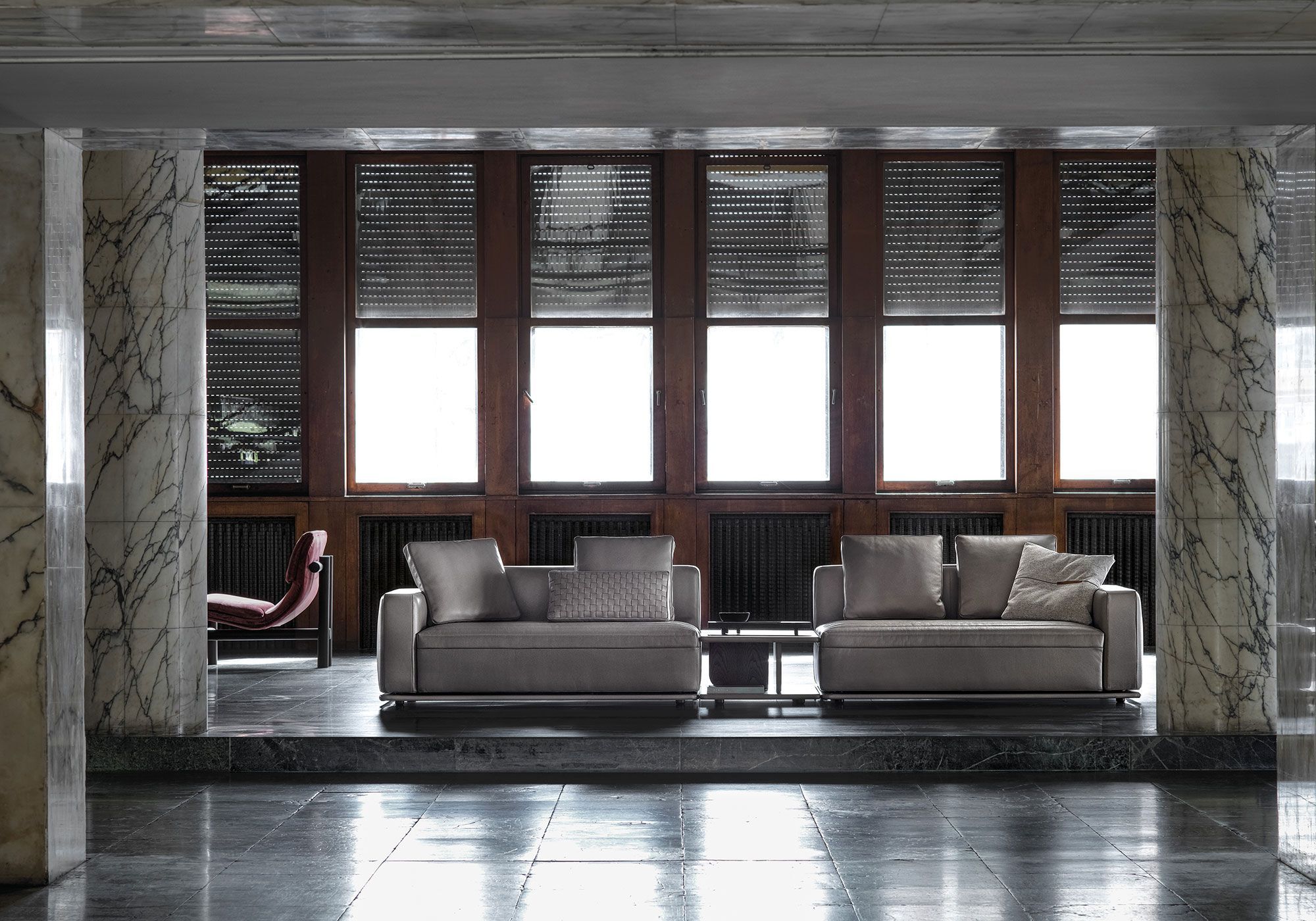 Кожаный модульный диван Frigerio Эдди ARCH-00080524 - Вид №2