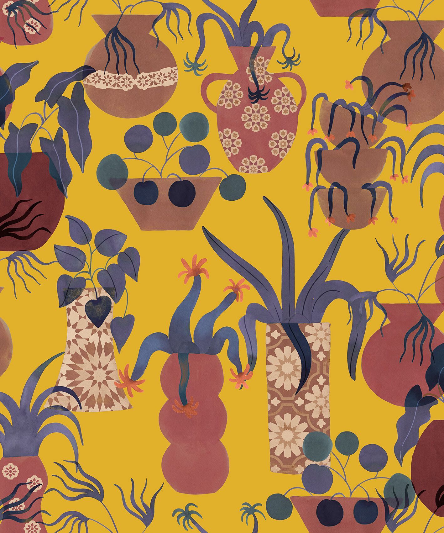 Обои с цветочными мотивами Jannelli&Volpi ANFORE ARCH-00075015 - Вид №1