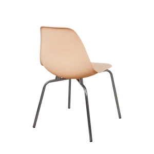 92062703 Стул кухонный Derstuhl Elegant chrom 45x82x46 см полипропилен цвет светло-бежевый STLM-1540577