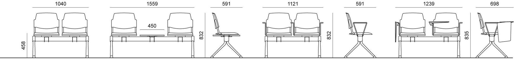 Diemmebi Сиденье на балке пола из ткани Volée sun-id-1344491 - Вид №1