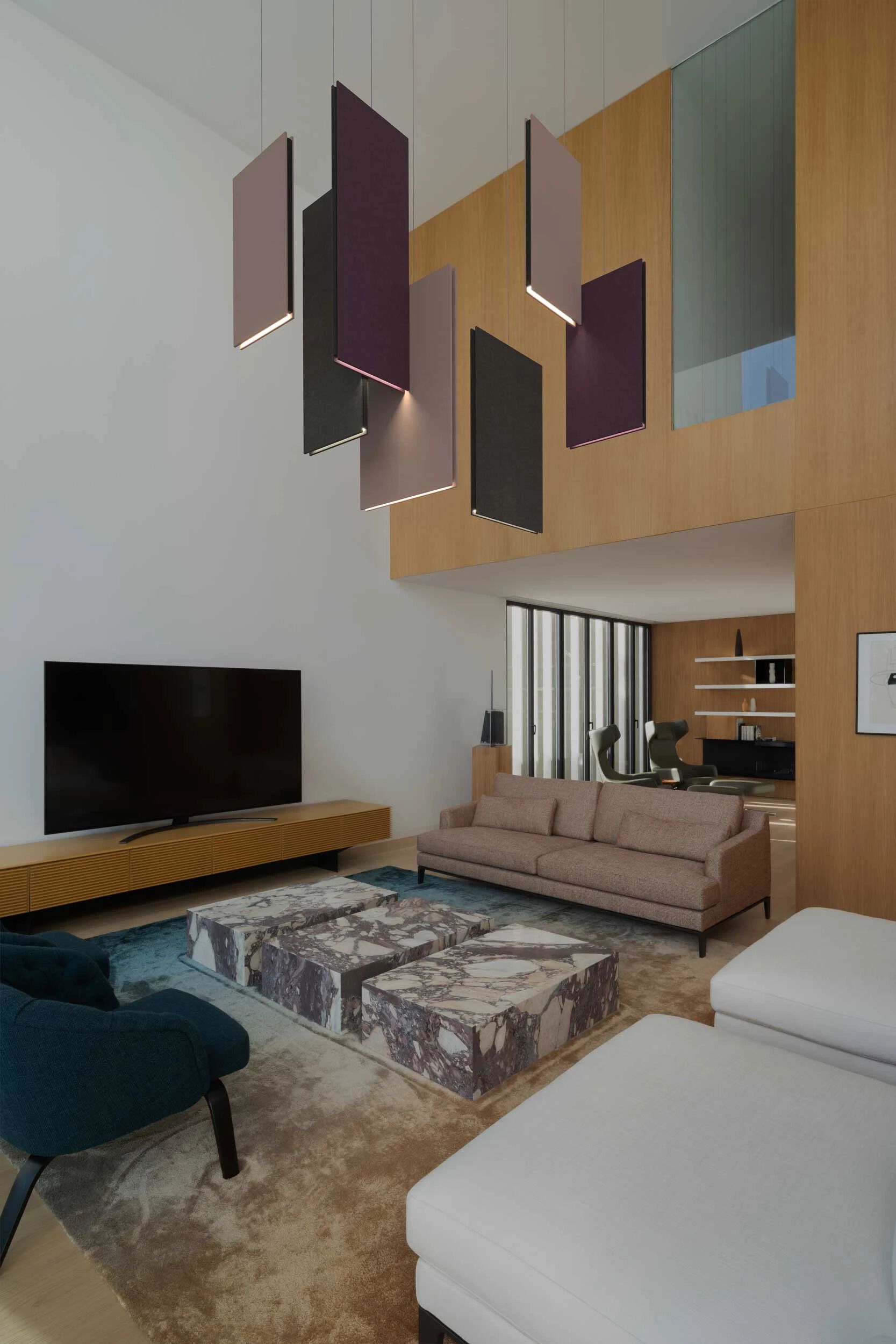 Рециркулированный Pet LED акустический подвесной светильник PROLICHT Колыбельная ARCH-00075621 - Вид №5