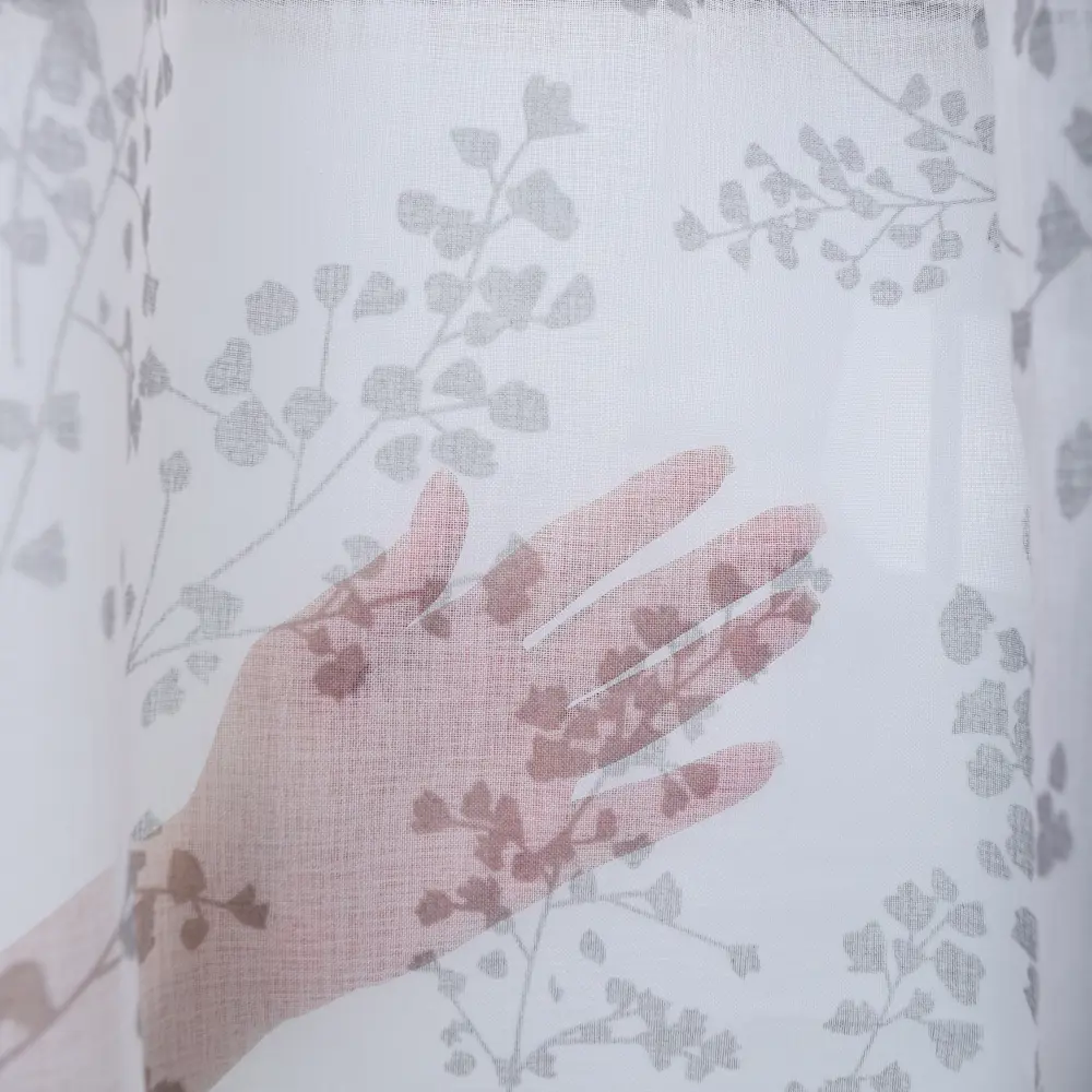 AMORE MIO Тюль Фрейя серый 300x260 см с растительным орнаментом 89400784 STLM-1566847 - Вид №7