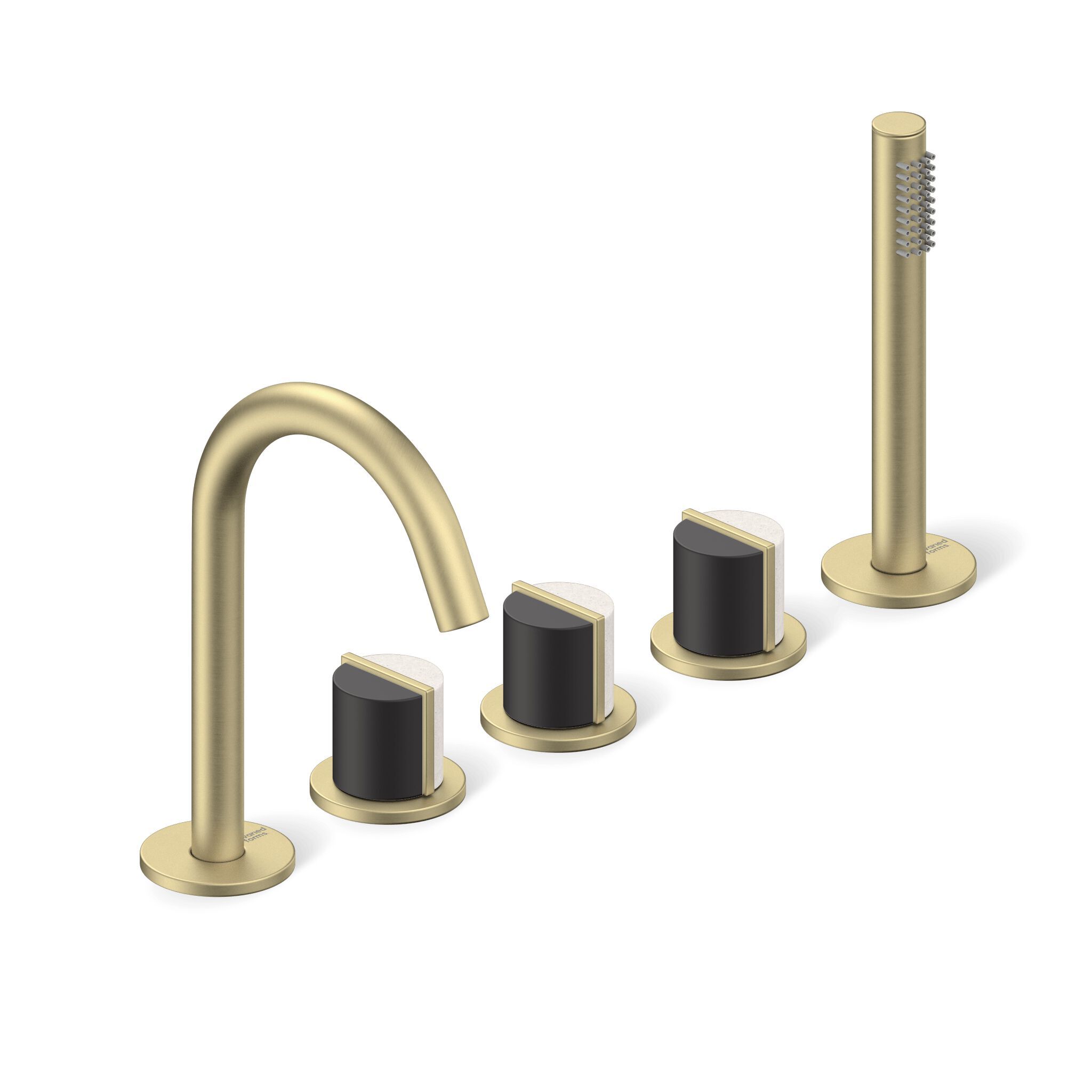 Утопленный набор для ванны с 5 отверстиями и ручным душем Varied Forms Macaron ARCH-00054511 - Вид №7