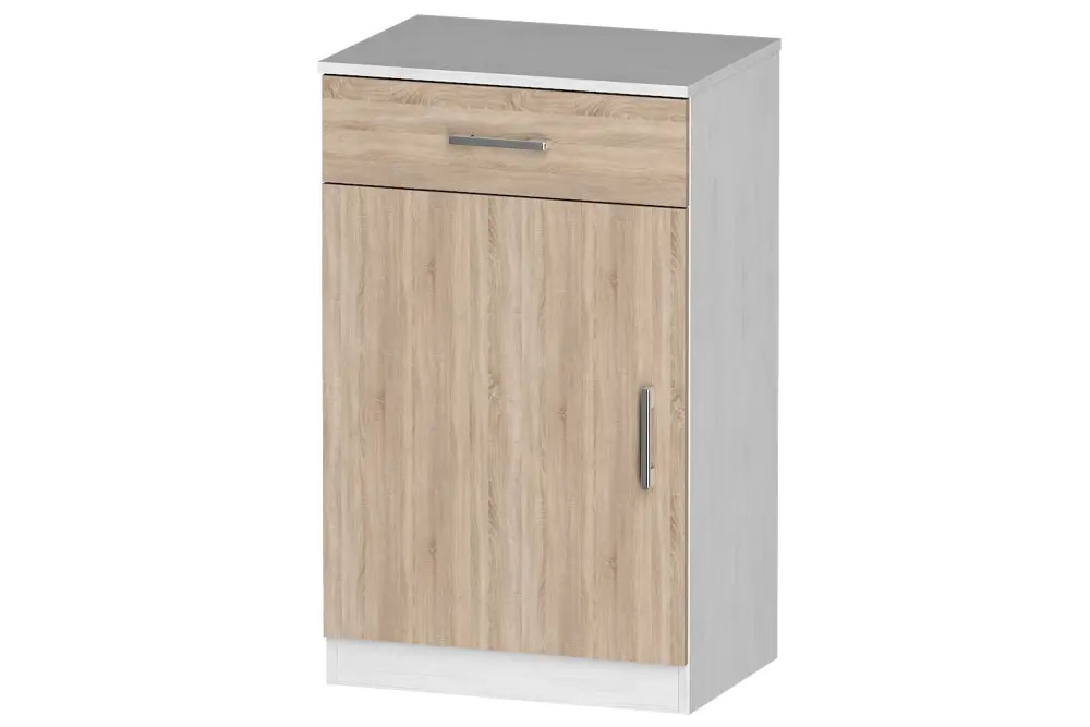 91071195 Тумба офисная Furnistyle ЛТ-01 55x90x40 см 1 ящик ЛДСП цвет светлое дерево/дуб сонома STLM-0468331