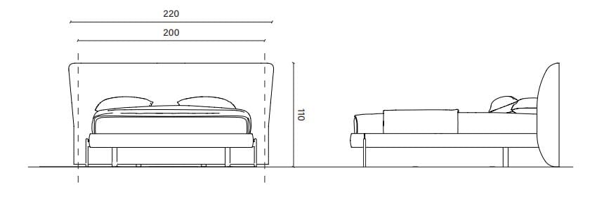 Двуспальная кровать с мягким изголовьем Devina Nais LEAF ARCH-00067826 - Вид №9