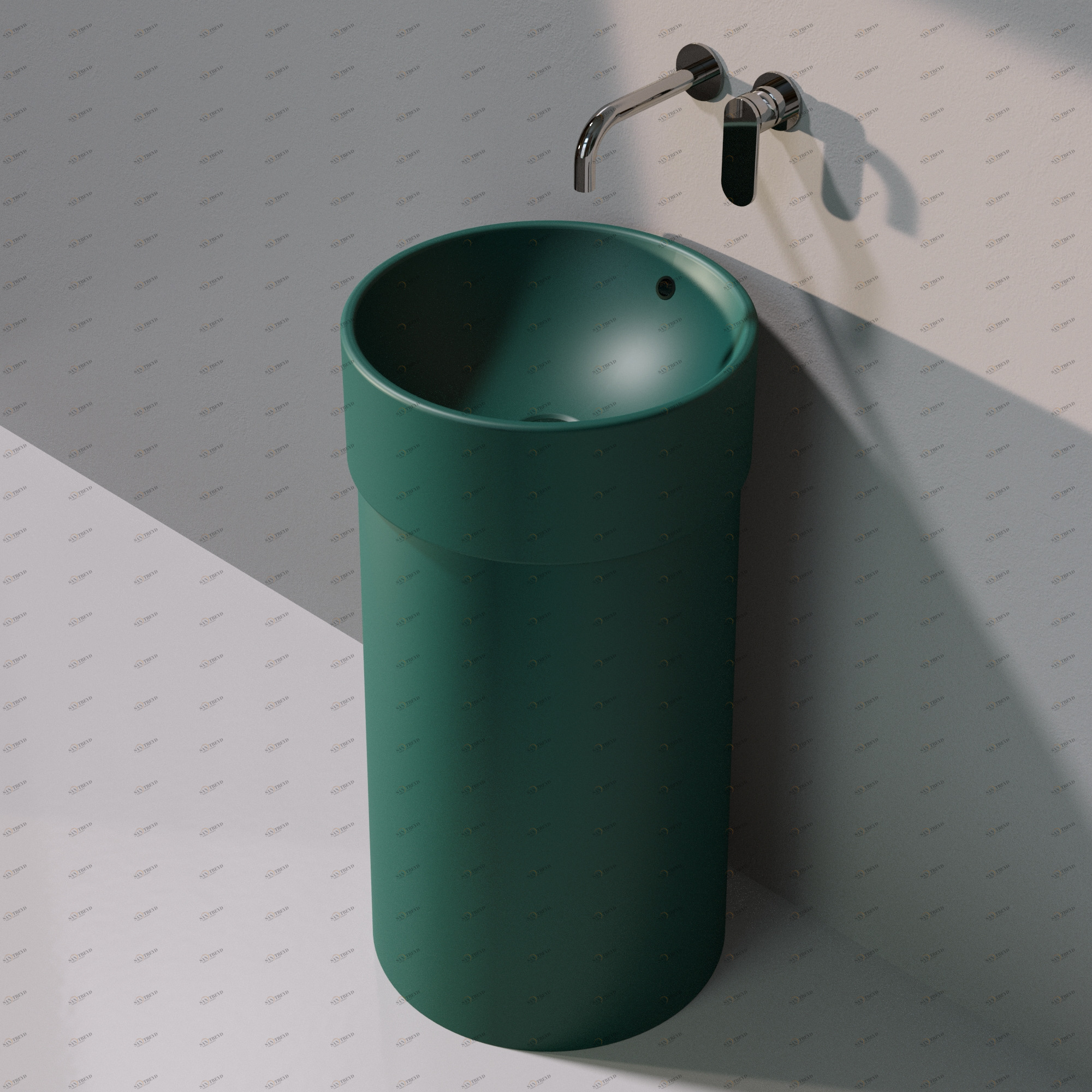 505042CCOLP5020 Напольная раковина стоящая круглая Ceramica Flaminia Twin