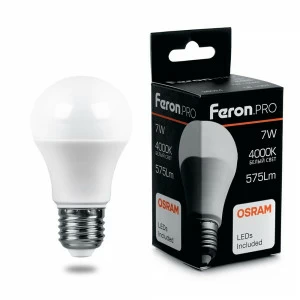 Лампа светодиодная Feron.PRO "Шар" E27 11W 6400K OSRAM LED LB-1011 38031 FERON  00-3956709 Матовый