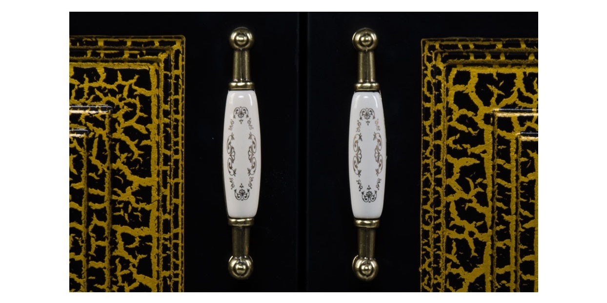 Комплект мебели Aquanet Валенса 110 черный краколет/золото 00180449 - Вид №3