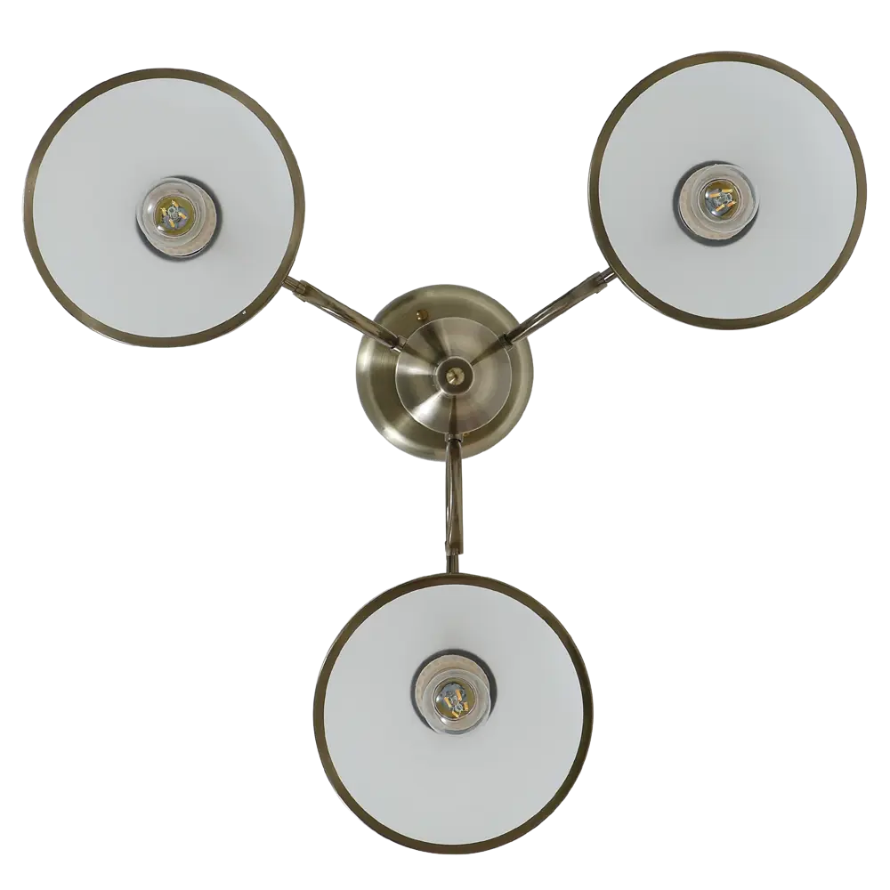 Люстра на штанге Palatino 3 лампы 12 м² цвет бронза SCHAFFNER STLM-2039582 - Вид №3