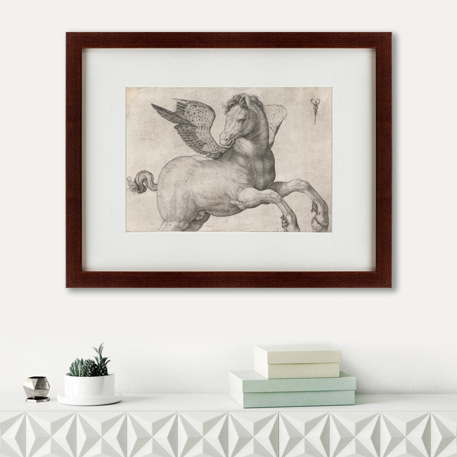 Картина в раме 60х47 см Pegasus Sketch, 1500 КАРТИНЫ В КВАРТИРУ  135676 Серый  - Вид №1