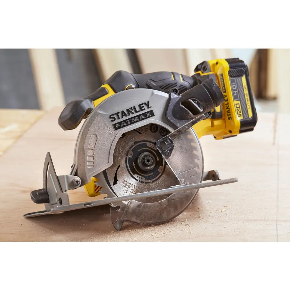 Пила циркулярная аккумуляторная Stanley SFMCS500M1KQW, 165 мм, 20 В Li-ion 1x4 Ач STANLEY FATMAX STLM-2160611 - Вид №10
