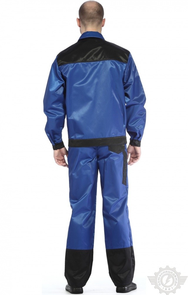 61643 Костюм "Мастер" василек-черный  Летняя спецодежда  размер 60-62/170-176  - Вид №8