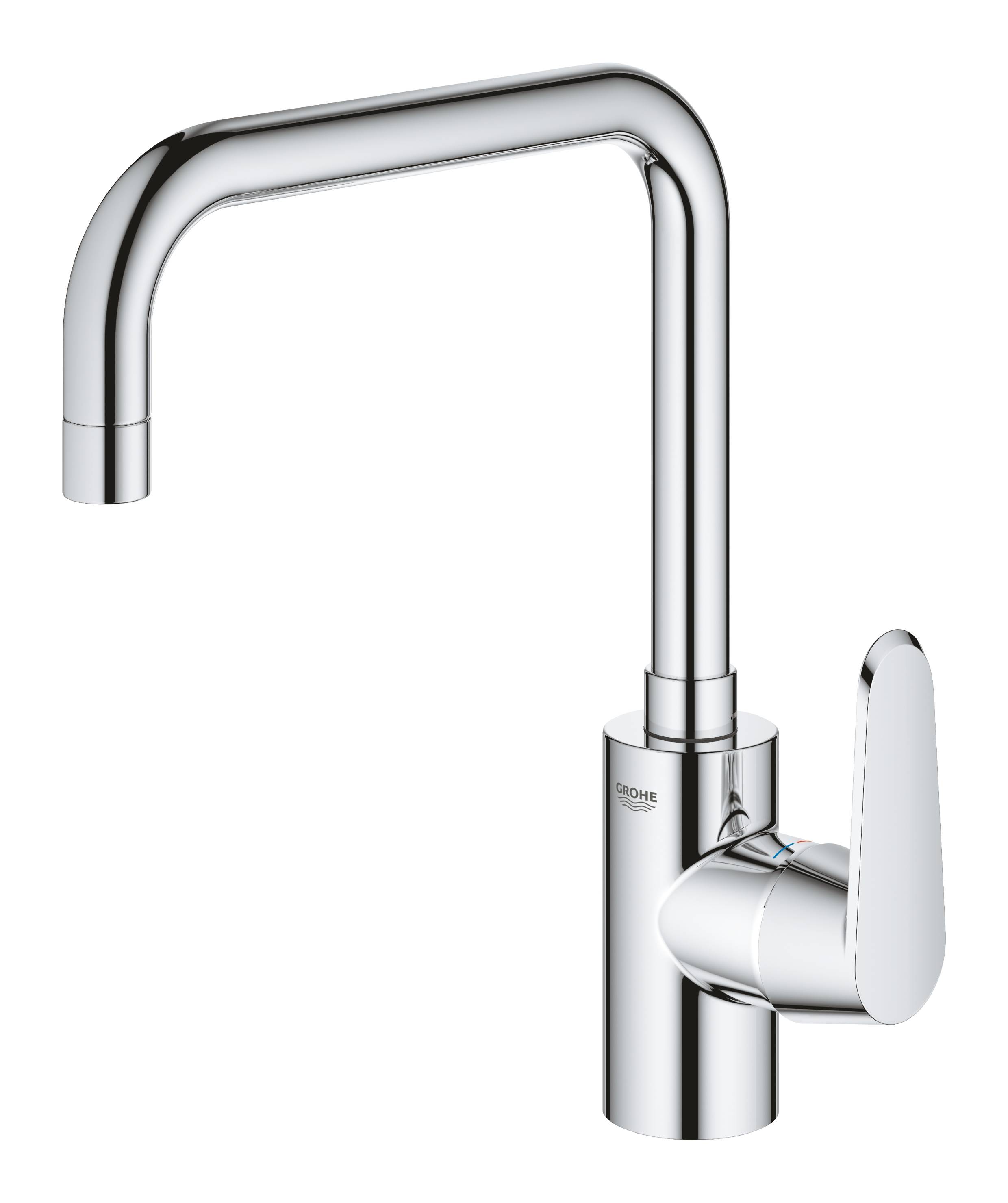 Смеситель для кухни GROHE Eurodisc Cosmopolitan, высокий излив, хром (32259003) - Вид №2