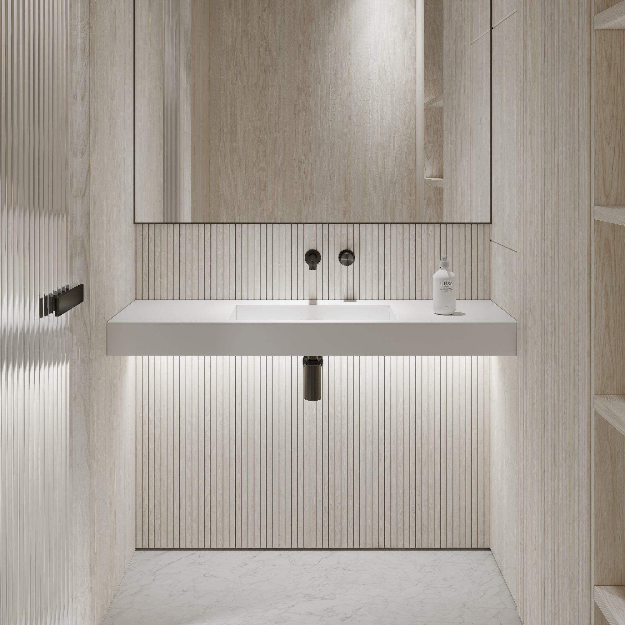 Прямоугольный подвесной умывальник из смолы LUSSO AURA ARCH-00101582 - Вид №16