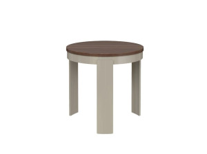 Круглый деревянный журнальный столик для гостиной