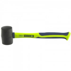 Киянка резиновая 450г черная резина, фиберглассовая рукоятка СИБРТЕХ