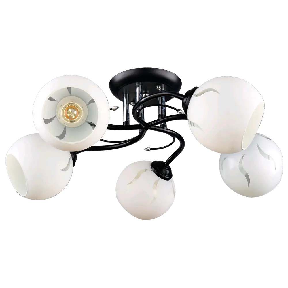 Люстра потолочная Рассвет 5 ламп 15 м² цвет белый КЛЮЧНИК STLM-2094610