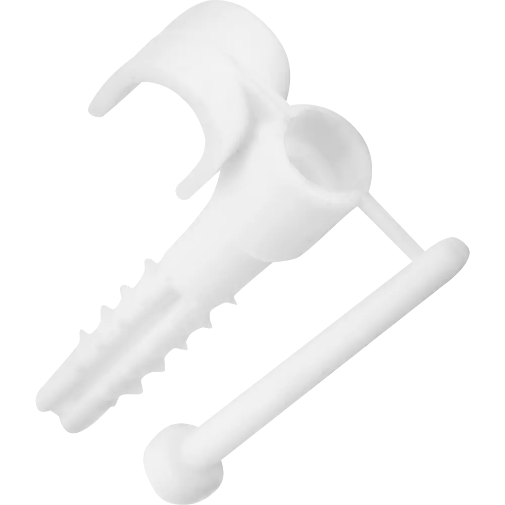 Дюбель-скоба для круглого провода 8х45 мм цвет белый пластик 40 шт ВС-ГРУПП STLM-2021525