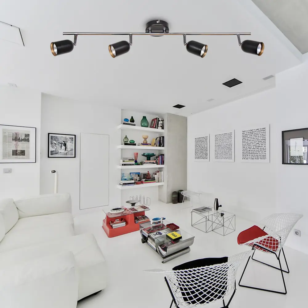 Спот поворотный Namur L1132-4, 4 лампы, 7 м², цвет чёрный LAMPLANDIA STLM-2081958 - Вид №7