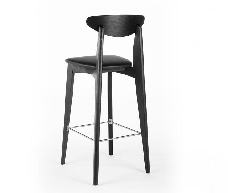 Wildspirit Высокий деревянный табурет со встроенной подушкой Ink sun-id-1419067 - Вид №1