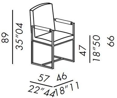 Meridiani Стул с обивкой и подлокотниками Rider sun-id-1352893 - Вид №7