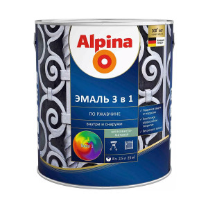 90716104 Грунт-эмаль 3 В 1 База 1 2.5л белый STLM-0351615 ALPINA