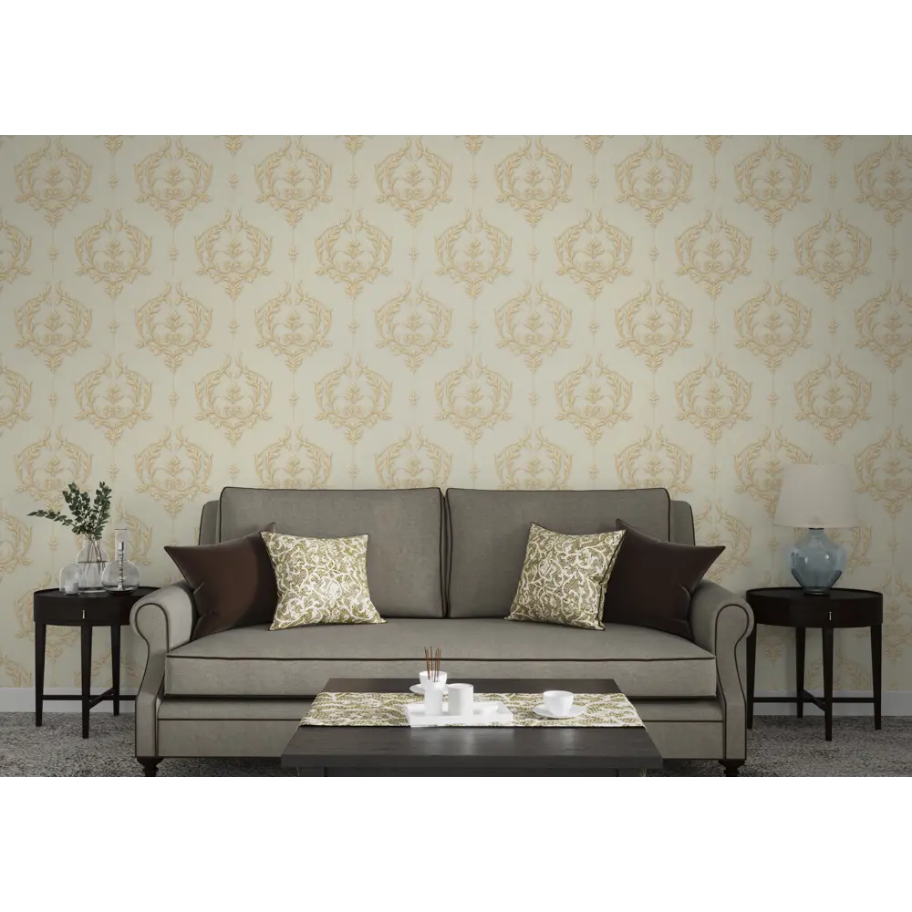 Обои флизелиновые Vog Collection Турецкий дамаск бежевые 1.06 м VV71061-17 STLM-2070962 - Вид №2