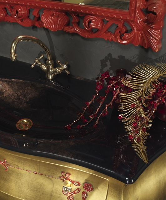 8914 Tifernoit Золотая композиция для ванной комнаты с ручной росписью Bagno  - Вид №2