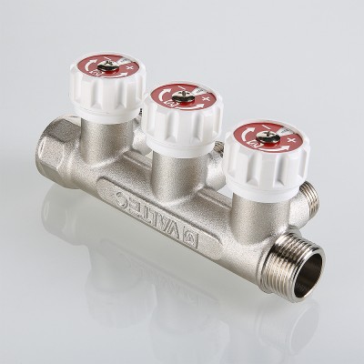 VTc.570.N.0502 Коллектор c регулирующими вентилями Valtec 3/4", 2 х 1/2"  - Вид №5