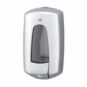 Стальной дозатор мыла с многоразовым прозрачным дисплеем, антивандальной и противокапельной кнопкой.  Nk logic NOKEN 100243264