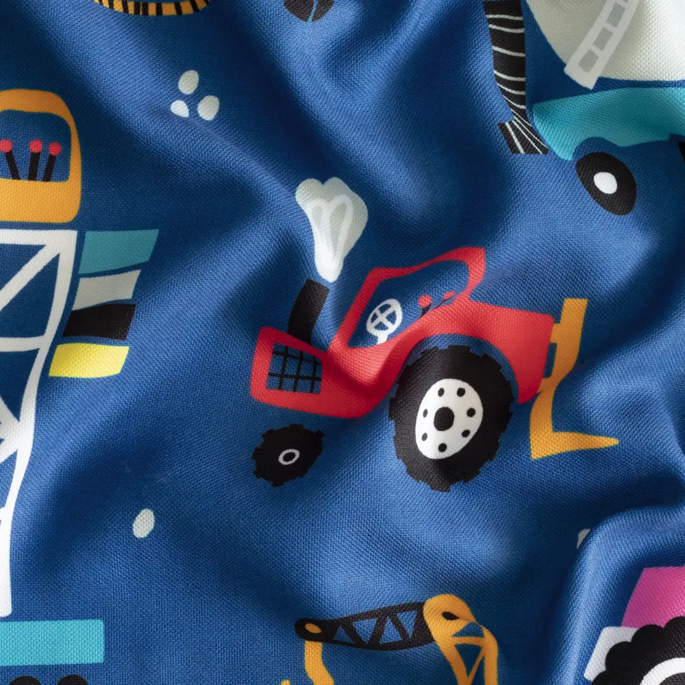 Штора на ленте Машинки 160x260 см цвет синий GARDEN STLM-2080203 - Вид №4