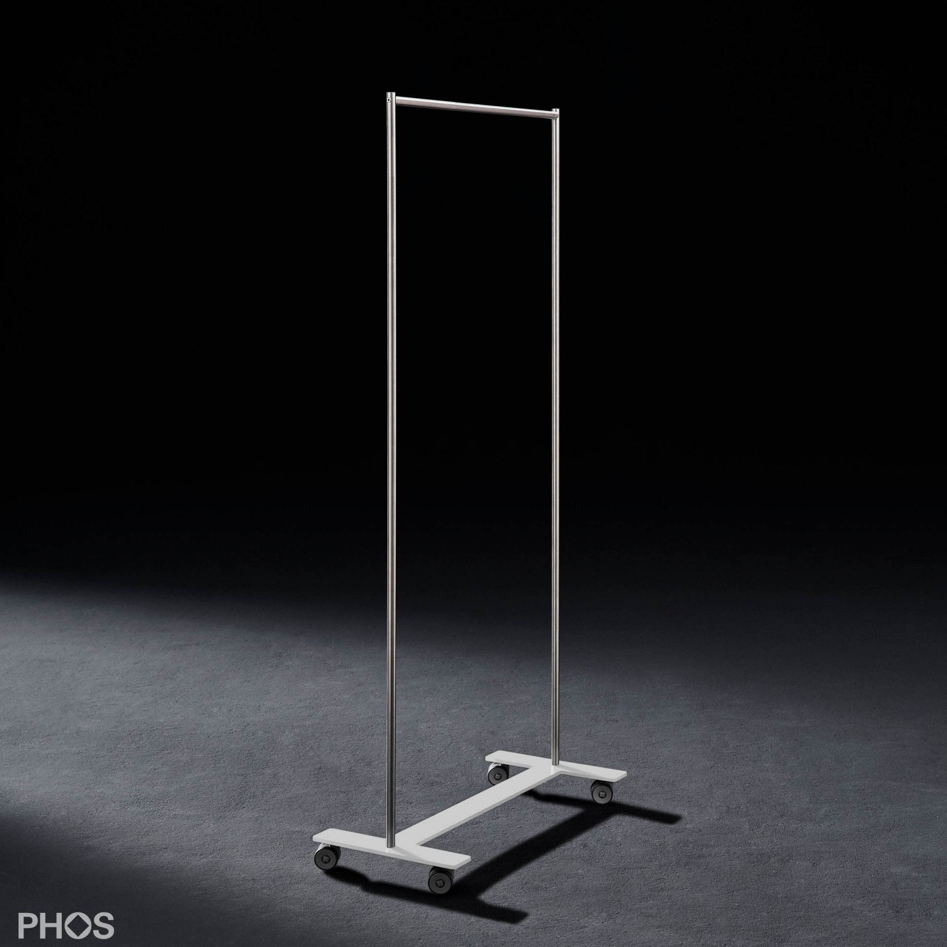 GWT1-BPW Шкаф на колесиках с платяной штангой, основание: белое. PHOS  - Вид №1