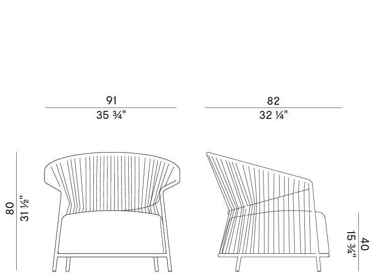 Веревочное садовое кресло для отдыха Potocco ARCH-00071757 - Вид №4