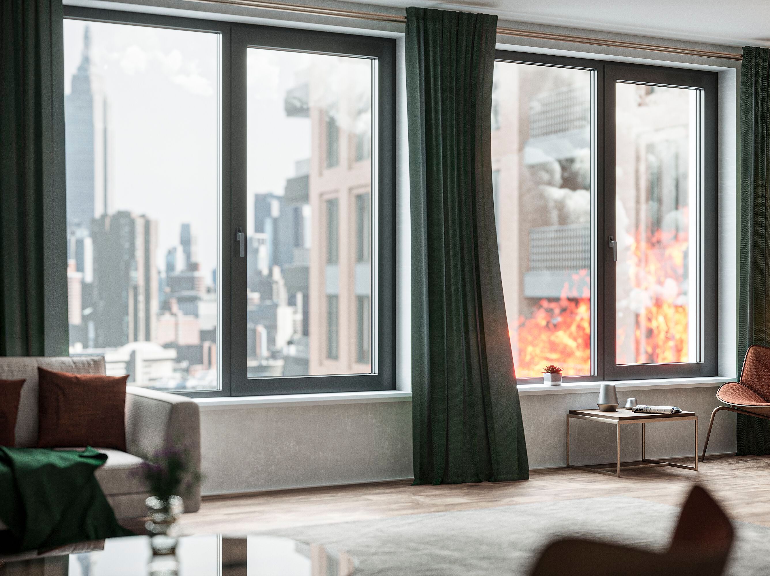 Алюминиевое створчатое окно Reynaers Aluminium MasterLine ARCH-00127577