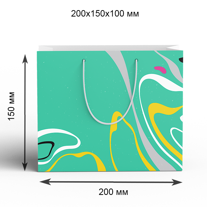 86578772 Пакет подарочный 20x15 см цвет бирюзовый STLM-0070209 СИМФОНИЯ  - Вид №1