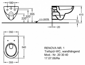 203040000 Подвесной унитаз настенный Белый Keramag  Германия  - Вид №1