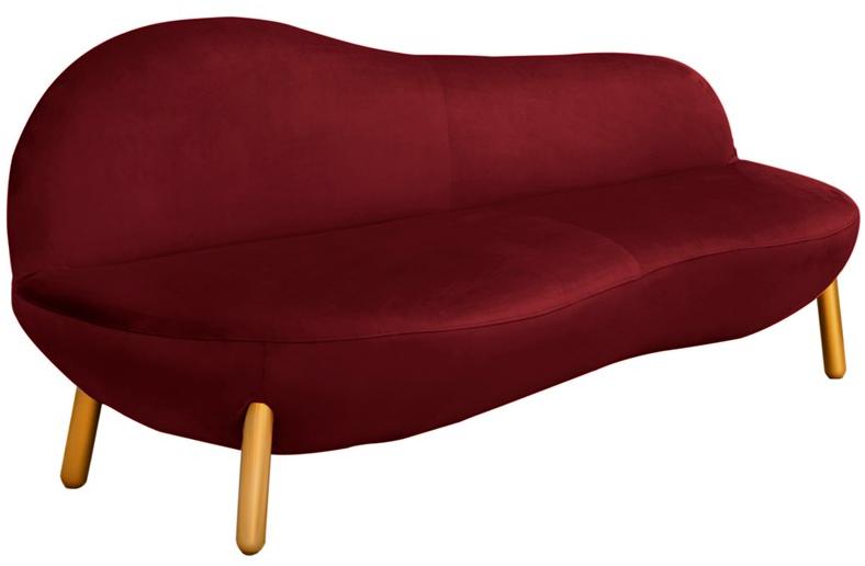 Scarlet Splendour 3-х местный бархатный диван Cirrus sun-id-1441874 - Вид №3