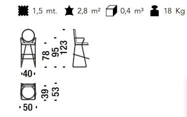 Высокий мягкий стул с подлокотниками MOROSO Double Zero ARCH-00106217 - Вид №5