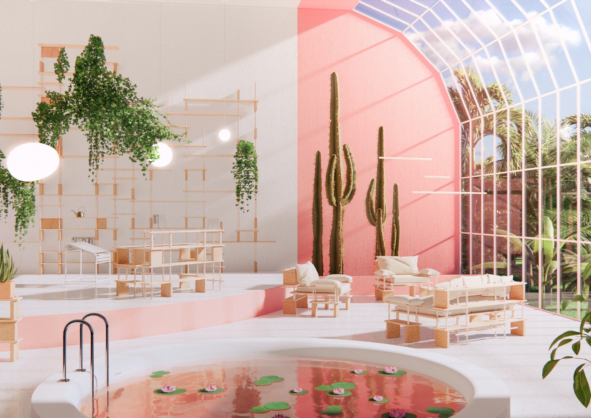 Реверсивный многофункциональный диван из дерева и пробки smarin PLAY YET! ARCH-00012221 - Вид №4