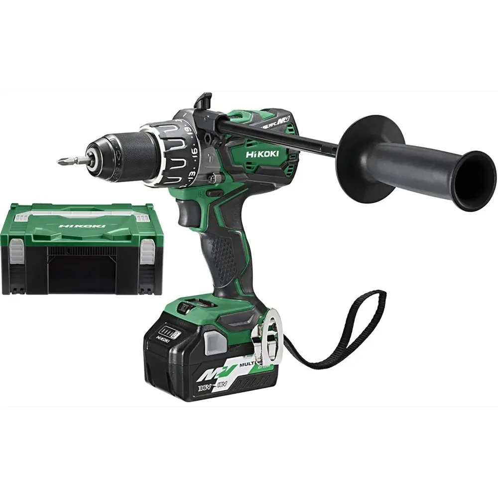 Дрель-шуруповерт аккумуляторная ударная бесщеточная Hikoki DV36DA, 36 В Li-ion 2х2.5 Ач STLM-2007527