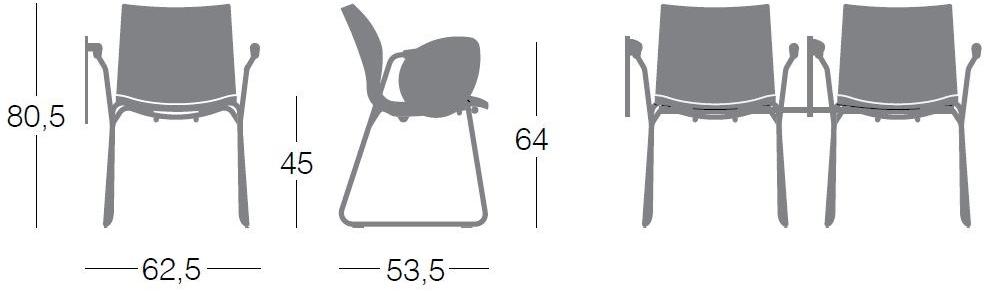 Segis Стул для конференций с откидной крышкой Nami S0109 b - Вид №3