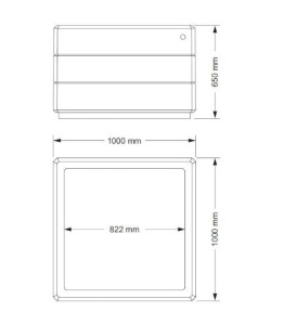 Бетонная квадратная плантатор