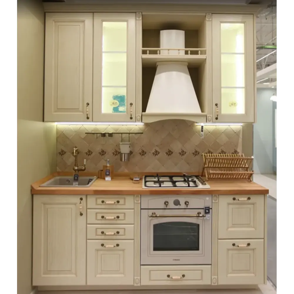 Фасад для кухонного шкафа Невель 59.7x137.3 см Delinia ID массив ясеня цвет кремовый 82180023 STLM-2098955 - Вид №3