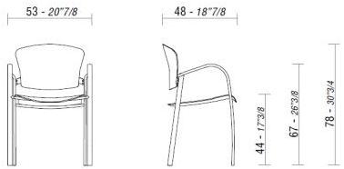 ESTEL GROUP Стул с подлокотниками для залов ожидания Cameo sun-id-1388038 - Вид №4