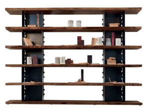 Книжный шкаф из массива дерева и железа