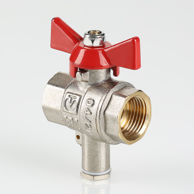 VT.247.N.04 Кран шаровой для подключения датчика температуры Valtec 1/2"  - Вид №1