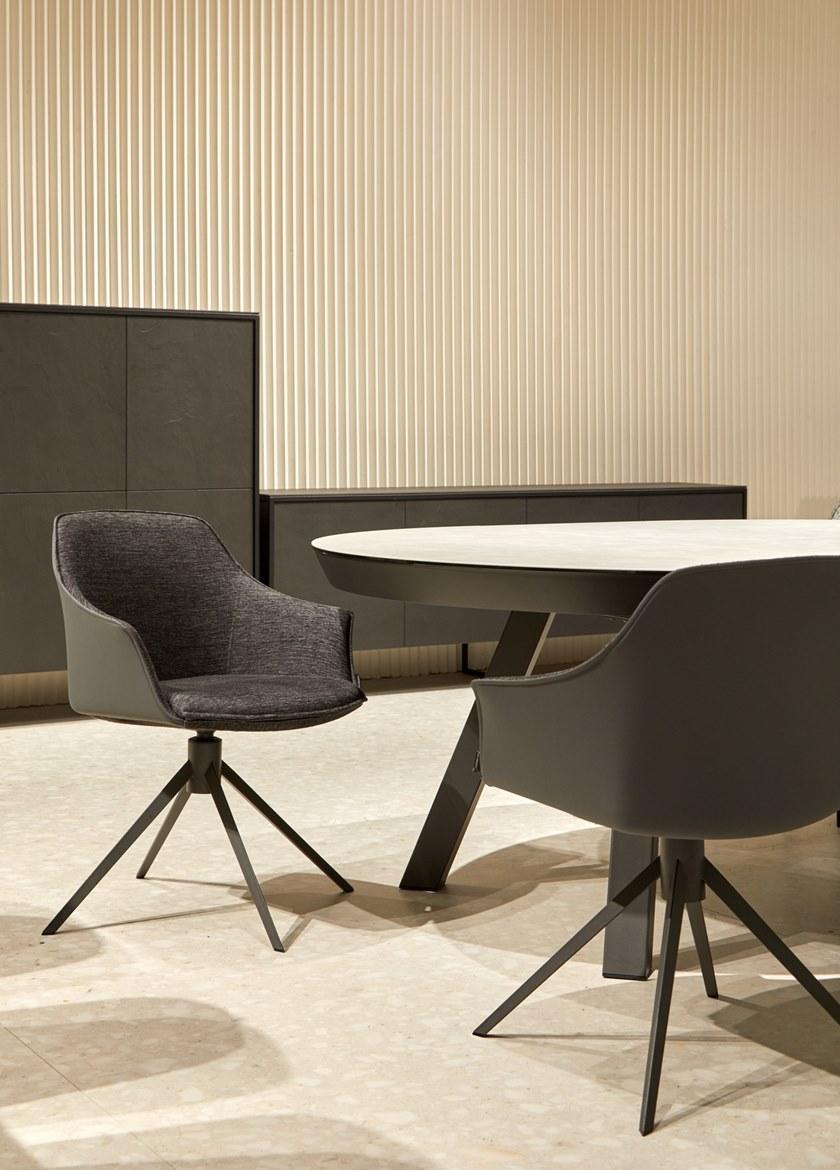 MOBLIBERICA Вращающееся кресло с тканевой обивкой и подлокотниками Kedua sun-id-1445218 - Вид №6