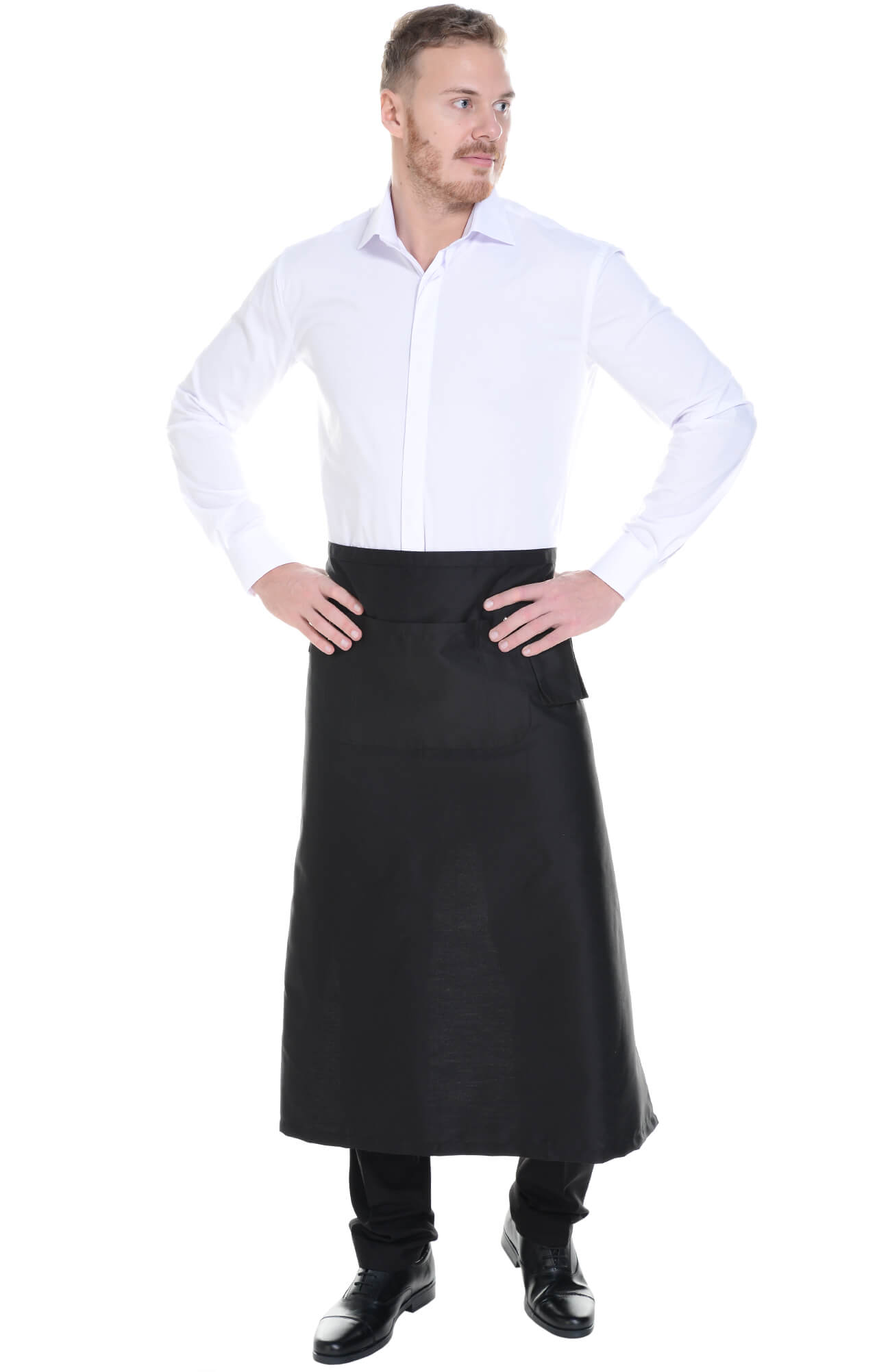 59986 Фартук  удлиненный, цвет black RICON  Одежда для официантов  размер  - Вид №7